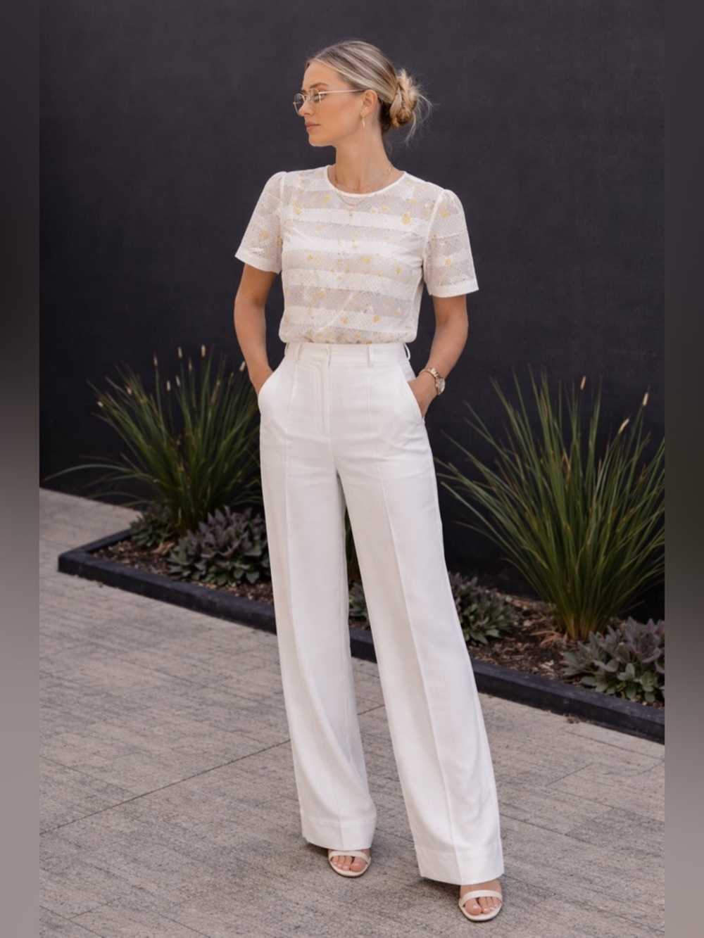 Marc by Marc Jacobs | Lemon Print Lace Blouse | Cotton | Size 6